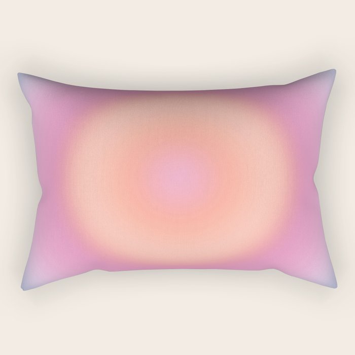 Magical Night | 01 - Gradient Print, Aura Art, Dark Blue And Pink Gradient Rectangular Pillow Gallery Image 1