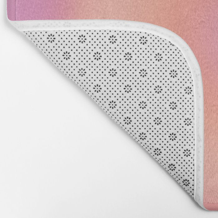 Magical Night | 01 - Gradient Print, Aura Art, Dark Blue And Pink Gradient Bath Mat Gallery Image 2