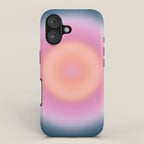 Magical Night | 01 - Gradient Print, Aura Art, Dark Blue And Pink Gradient iPhone Case Gallery Image 1