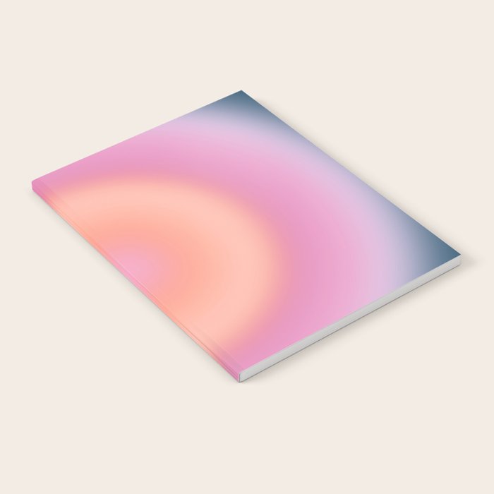 Magical Night | 01 - Gradient Print, Aura Art, Dark Blue And Pink Gradient Notebook Gallery Image 2