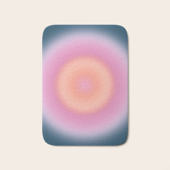 Magical Night | 01 - Gradient Print, Aura Art, Dark Blue And Pink Gradient Bath Mat Gallery Image 1