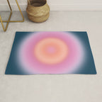 Magical Night | 01 - Gradient Print, Aura Art, Dark Blue And Pink Gradient Rug Gallery Image 1