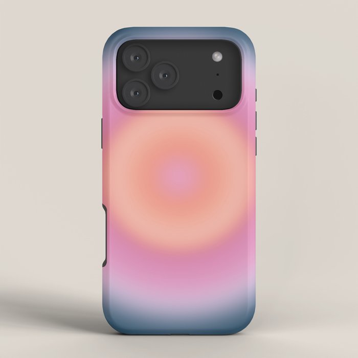 Magical Night | 01 - Gradient Print, Aura Art, Dark Blue And Pink Gradient iPhone Case Gallery Image 4