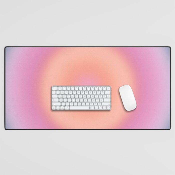 Magical Night | 01 - Gradient Print, Aura Art, Dark Blue And Pink Gradient Desk Mat Gallery Image 1