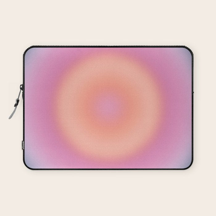 Magical Night | 01 - Gradient Print, Aura Art, Dark Blue And Pink Gradient Laptop Sleeve Gallery Image 1