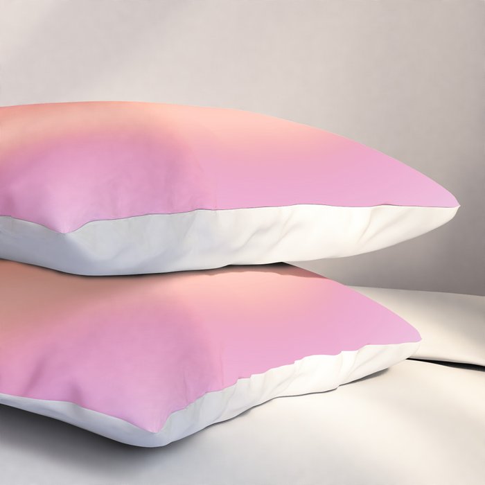 Magical Night | 01 - Gradient Print, Aura Art, Dark Blue And Pink Gradient Pillow Sham Gallery Image 3