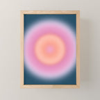 Magical Night | 01 - Gradient Print, Aura Art, Dark Blue And Pink Gradient Mini Art Print Gallery Image 1