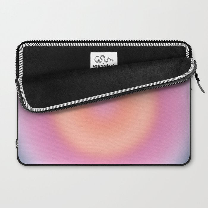 Magical Night | 01 - Gradient Print, Aura Art, Dark Blue And Pink Gradient Laptop Sleeve Gallery Image 2