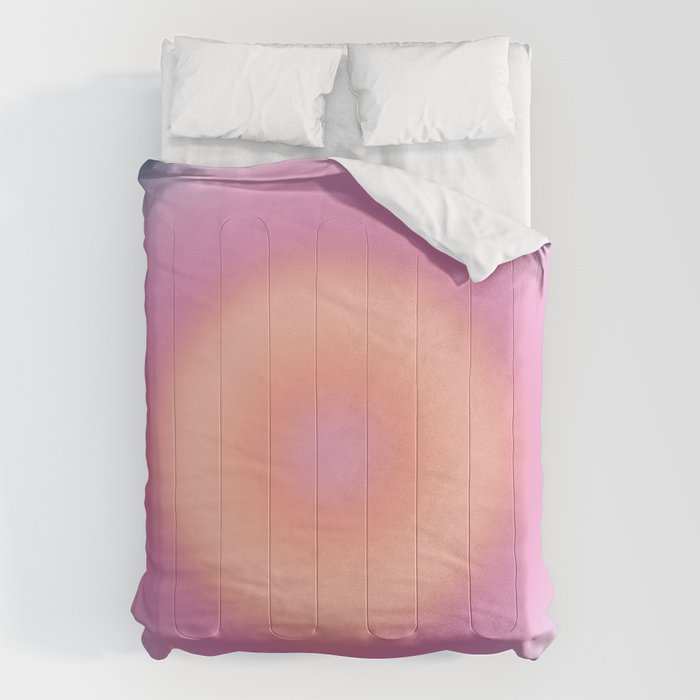 Magical Night | 01 - Gradient Print, Aura Art, Dark Blue And Pink Gradient Comforter Gallery Image 1