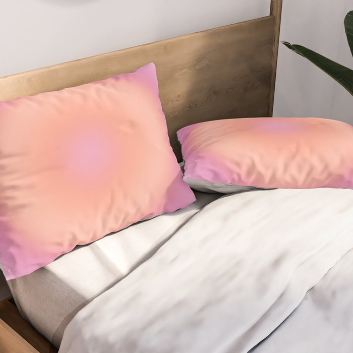 Magical Night | 01 - Gradient Print, Aura Art, Dark Blue And Pink Gradient Pillow Sham Gallery Image 2