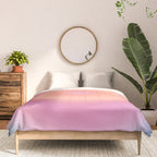 Magical Night | 01 - Gradient Print, Aura Art, Dark Blue And Pink Gradient Comforter Gallery Image 3