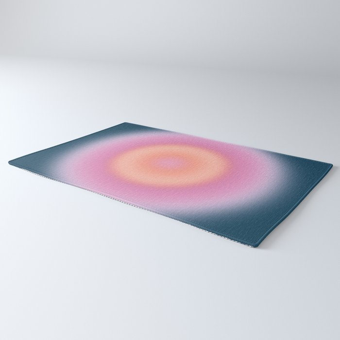 Magical Night | 01 - Gradient Print, Aura Art, Dark Blue And Pink Gradient Rug Gallery Image 3