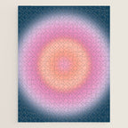 Magical Night | 01 - Gradient Print, Aura Art, Dark Blue And Pink Gradient Jigsaw Puzzle Gallery Image 1