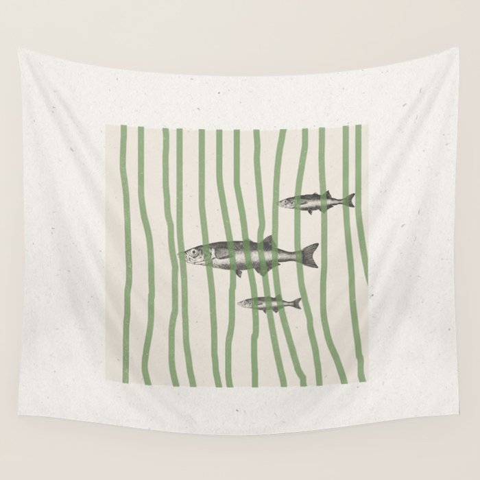 Fish in the grass Wall Tapestry Gallery Image 4