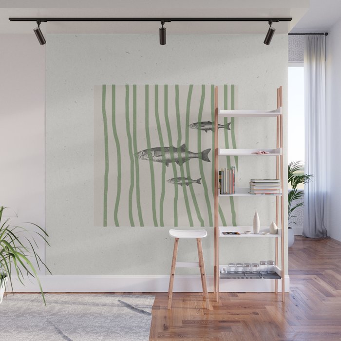Fish in the grass Wall Mural Gallery Image 1