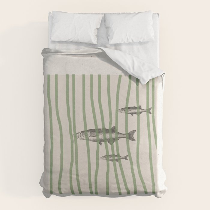 Fish in the grass Duvet Cover Gallery Image 1