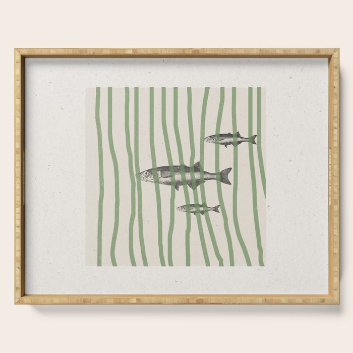 Fish in the grass Serving Tray Gallery Image 1
