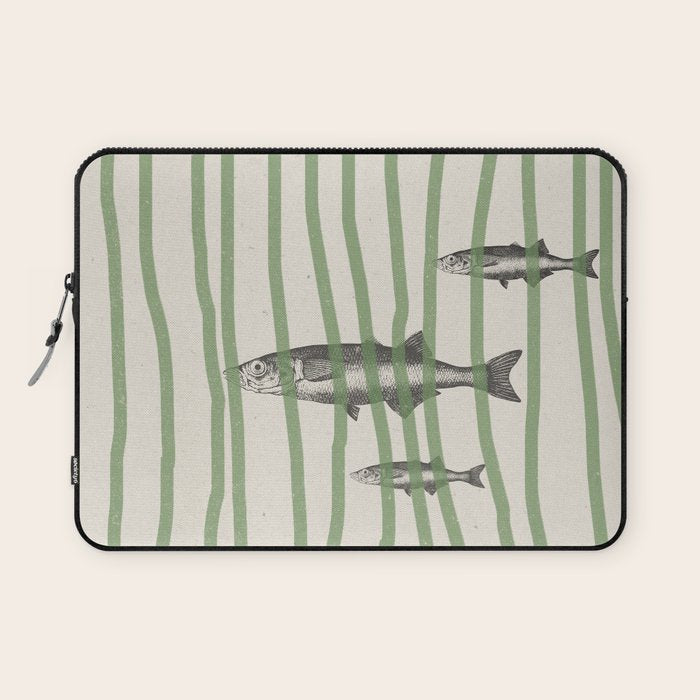 Fish in the grass Laptop Sleeve Gallery Image 1