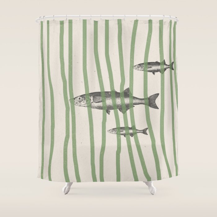 Fish in the grass Shower Curtain Gallery Image 1