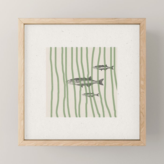 Fish in the grass Mini Art Print Gallery Image 1