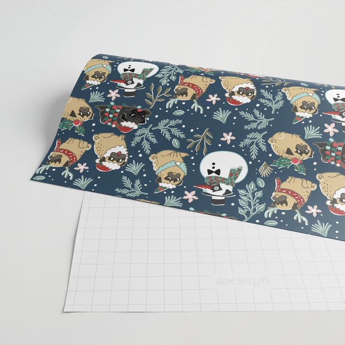 Christmas Pugs Wrapping Paper Gallery Image 2