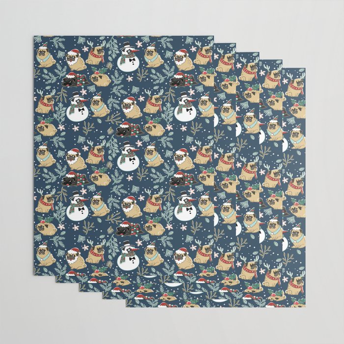 Christmas Pugs Wrapping Paper Gallery Image 3