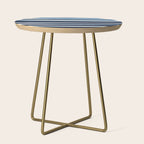 Ocean Beach Striped Landscape, Navy, Blue, Gray Side Table Gallery Image 1