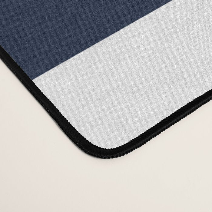 Ocean Beach Striped Landscape, Navy, Blue, Gray Desk Mat Gallery Image 4