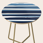Ocean Beach Striped Landscape, Navy, Blue, Gray Side Table Gallery Image 2