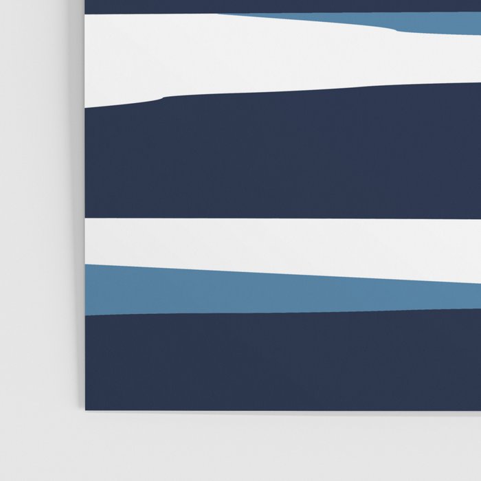 Ocean Beach Striped Landscape, Navy, Blue, Gray Poster Gallery Image 3