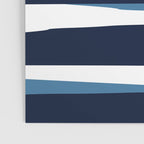 Ocean Beach Striped Landscape, Navy, Blue, Gray Poster Gallery Image 3
