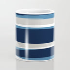 Ocean Beach Striped Landscape, Navy, Blue, Gray Coffee Mug Gallery Image 4