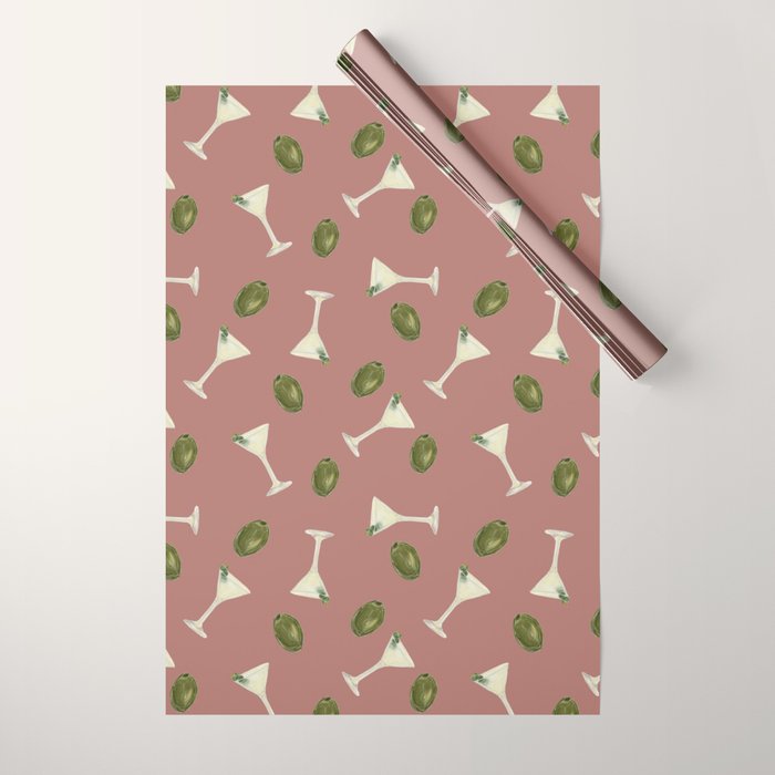 Martini Cocktail O'clock  Wrapping Paper Gallery Image 1