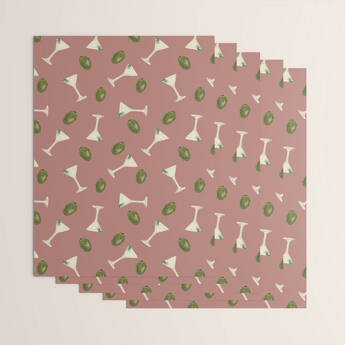 Martini Cocktail O'clock  Wrapping Paper Gallery Image 3