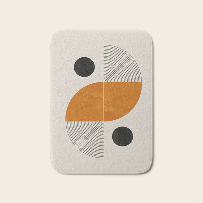 Abstract Geometric Shapes Bath Mat Gallery Image 1