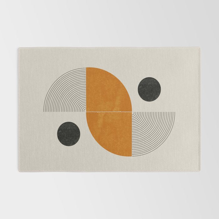 Abstract Geometric Shapes Rug Gallery Image 2