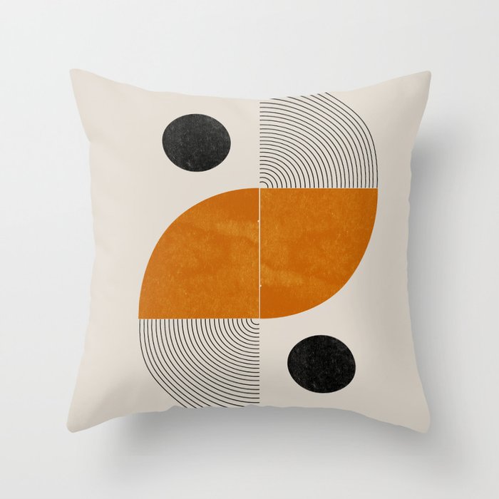 Abstract Geometric Shapes Throw Pillow Gallery Image 1