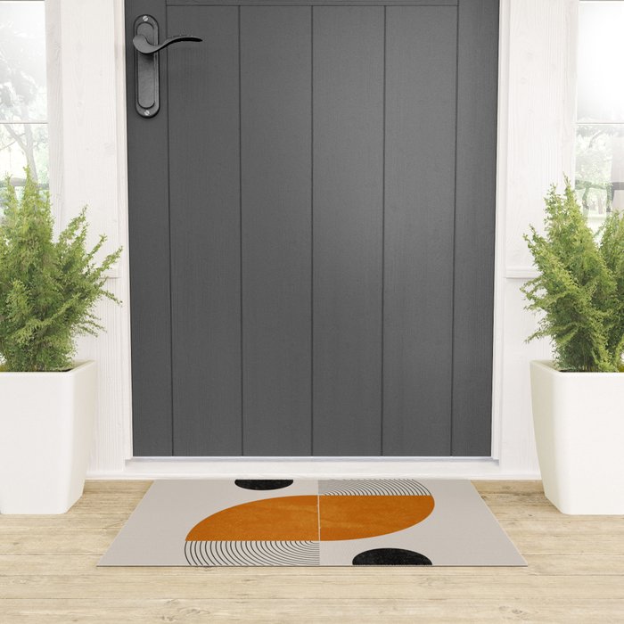 Abstract Geometric Shapes Welcome Mat Gallery Image 3