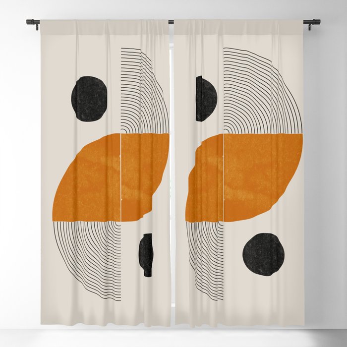 Abstract Geometric Shapes Window Curtain Gallery Image 5
