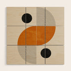 Abstract Geometric Shapes Wood Wall Art Gallery Image 1