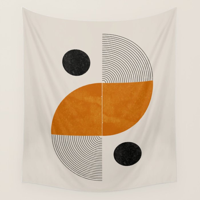 Abstract Geometric Shapes Wall Tapestry Gallery Image 4