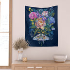 Moth Flower Bouquet Wall Tapestry Gallery Image 2