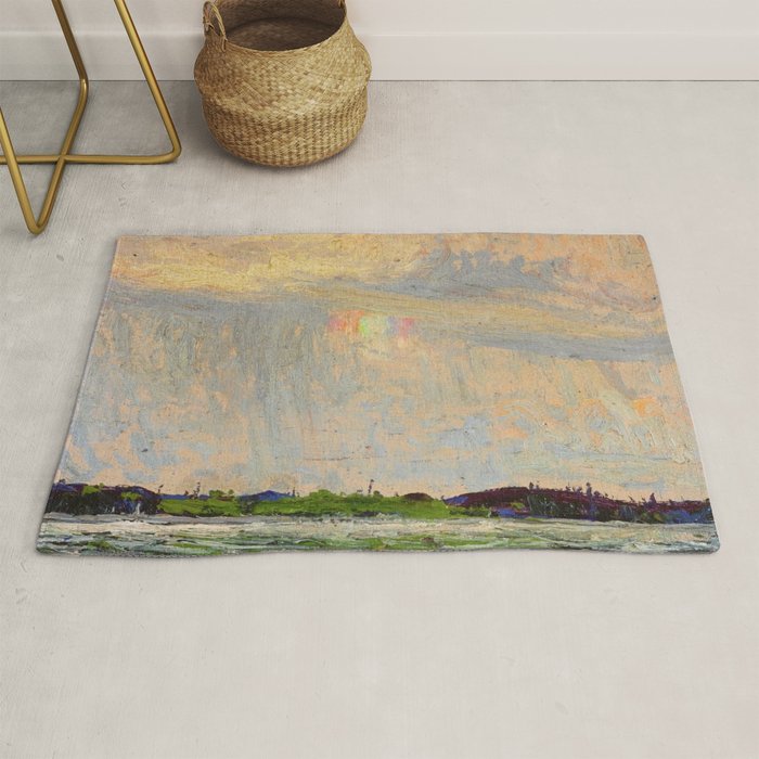 Tom Thomson Misty Sky c. 1913-1914 Canadian Landscape Artist Rug Gallery Image 1