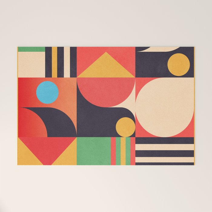 Geometric Shapes 134 Welcome Mat Gallery Image 1