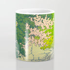 Vintage Japanese Woodblock Print Beautiful Water Creek Grey Rocks Green Trees Coffee Mug Gallery Image 4