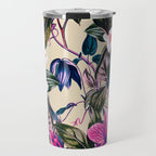 Pattern antique botanical flowers Travel Mug Gallery Image 1