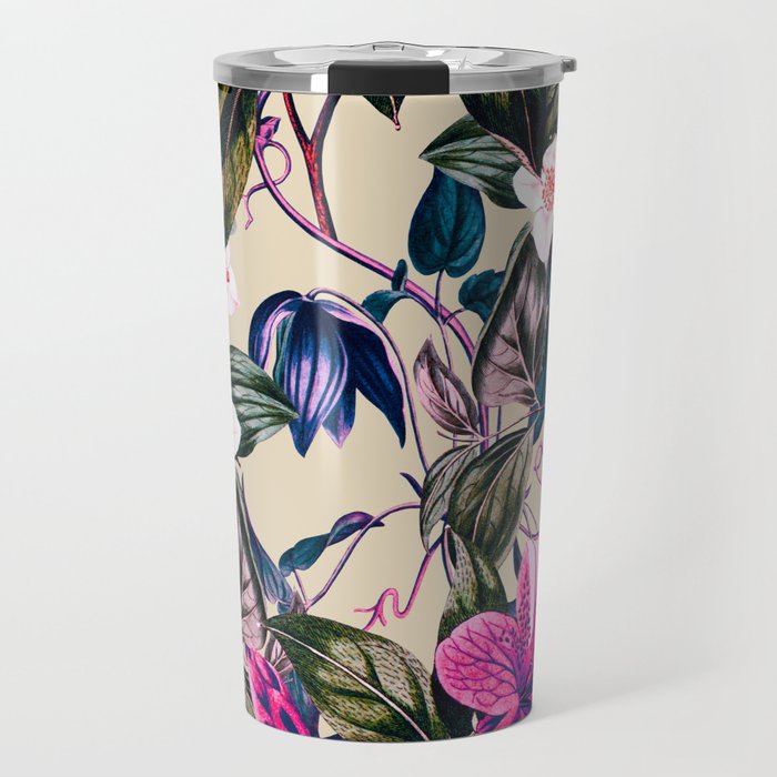 Pattern antique botanical flowers Travel Mug Gallery Image 1