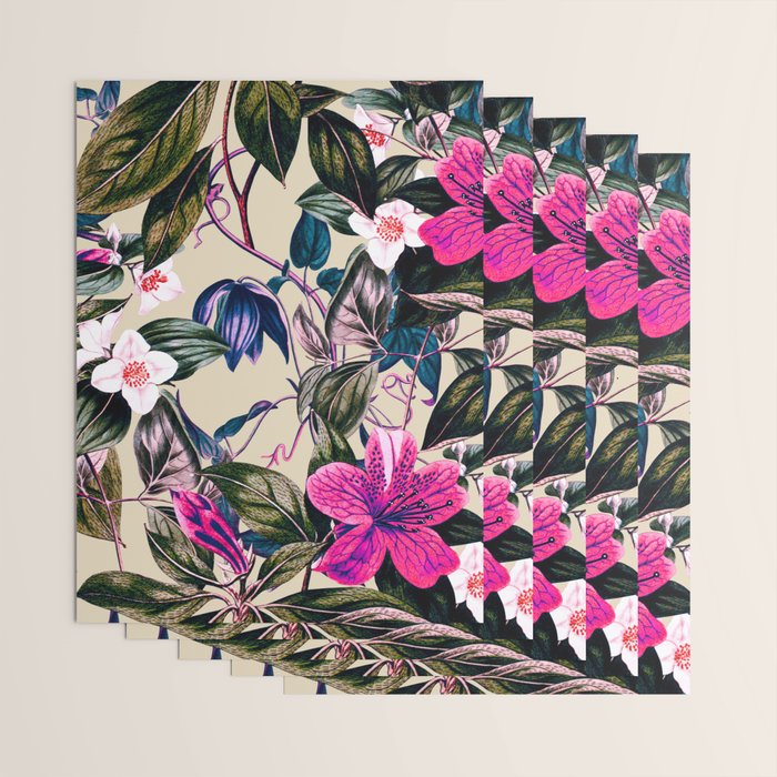 Pattern antique botanical flowers Wrapping Paper Gallery Image 3