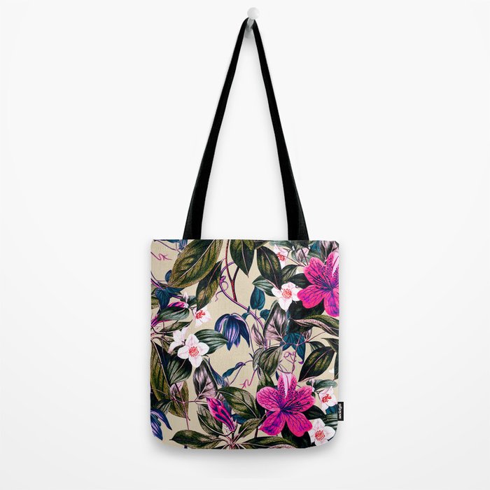 Pattern antique botanical flowers Tote Bag Gallery Image 2