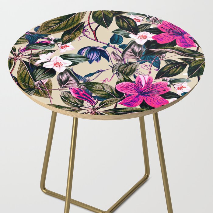 Pattern antique botanical flowers Side Table Gallery Image 2